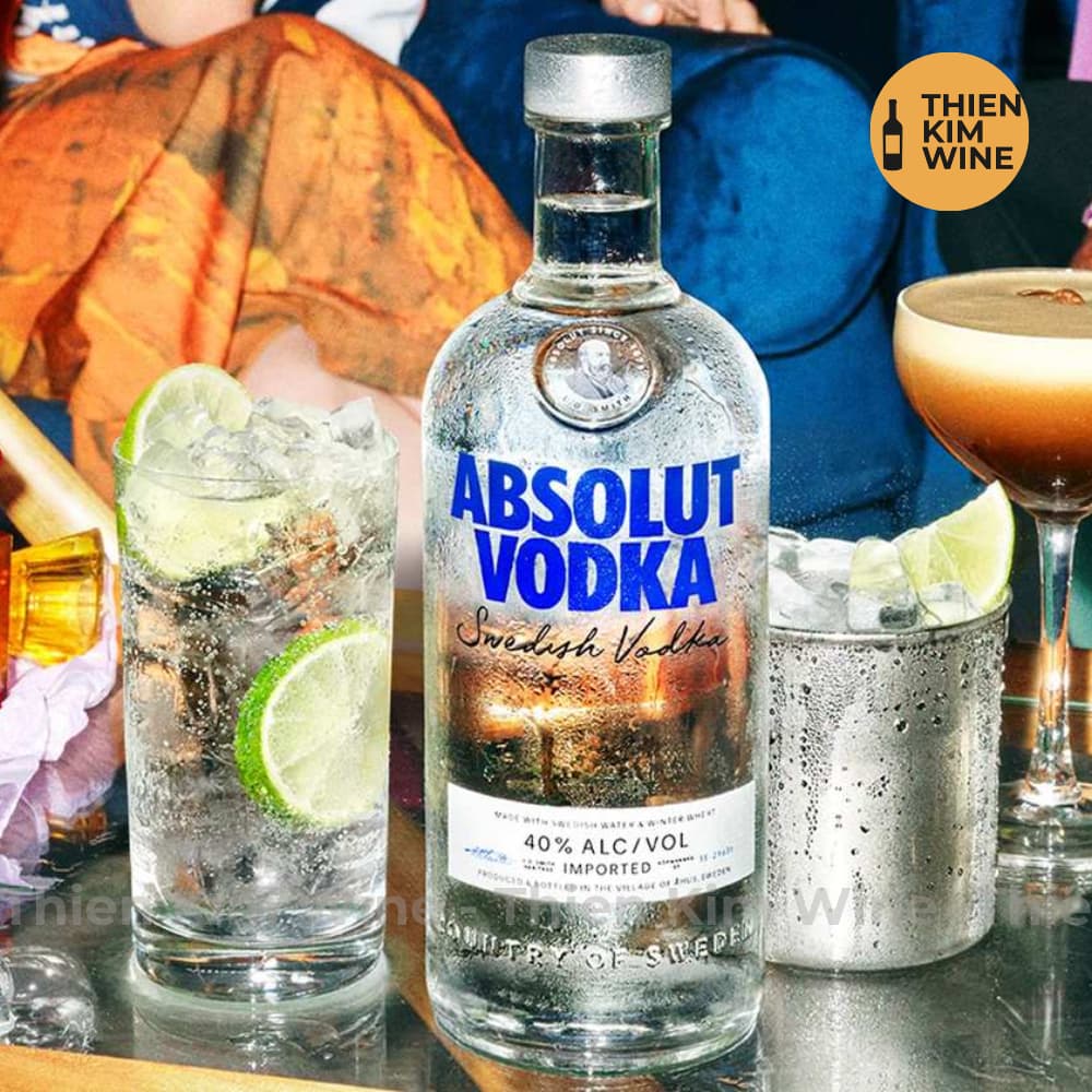 [Chính hãng] - Rượu Vodka Thụy Điển Absolut Vodka Original - 700ml (40%) Thiên Kim Wine