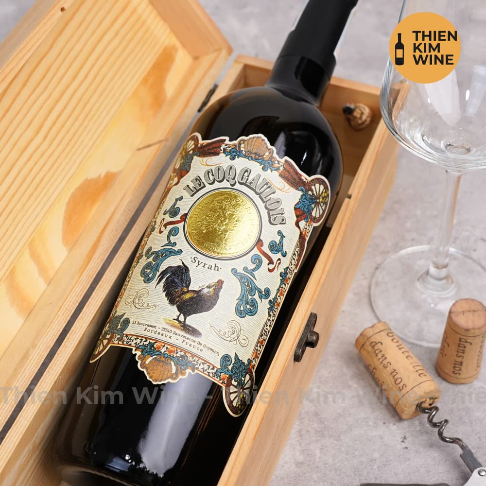 [Chính hãng] - Rượu Vang Đỏ Pháp LE COQ GAULOIS Syrah "Vin De Bordeaux France" - 750ml (13.5%)