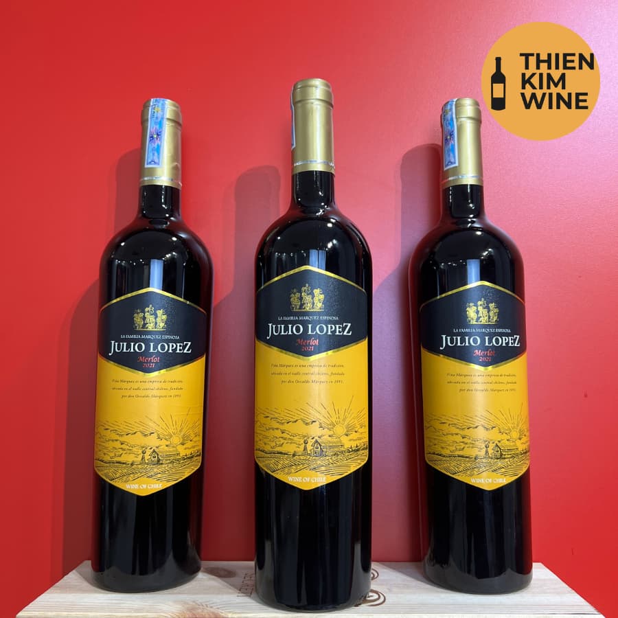 [Chính Hãng] - Rượu Vang Đỏ Chile Julio Lopez Merlot - 750ml (13,5%)