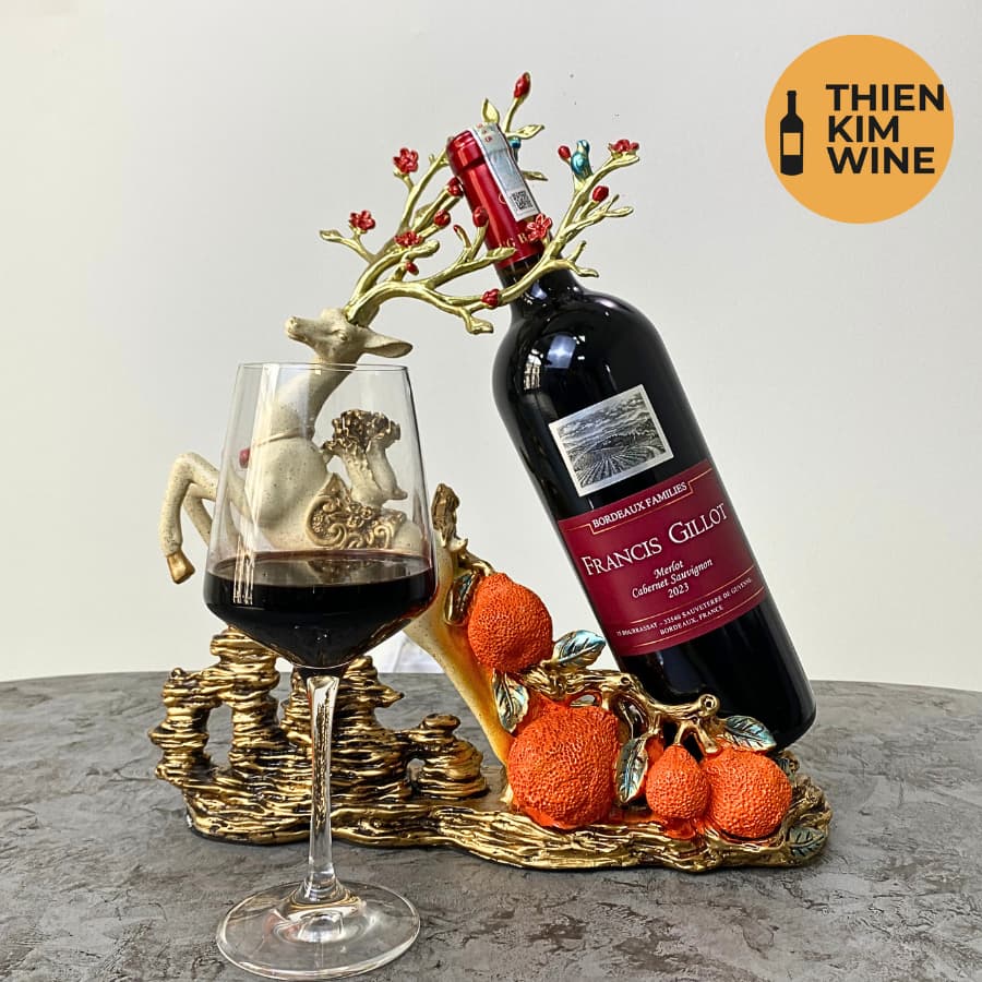 [Chính Hãng] - Rượu Vang Đỏ Pháp Francis Gillot Merlot Cabernet Sauvignon - 750ml (13,5%)