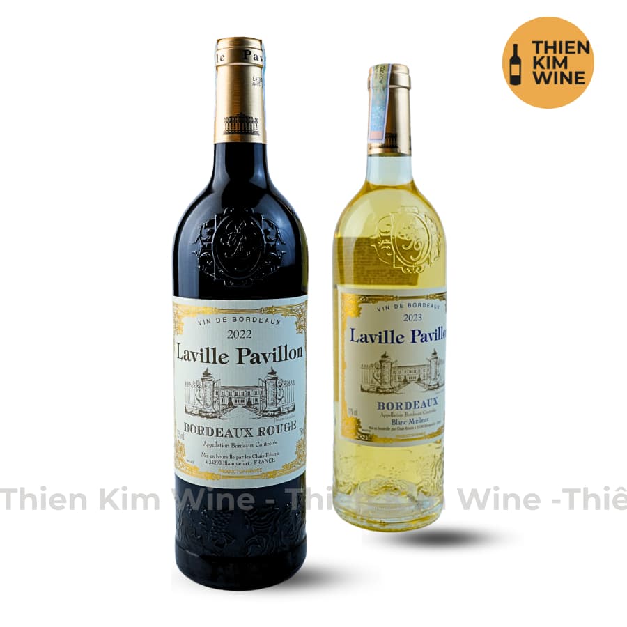 [Chính Hãng] - Rượu Vang Trắng Pháp Laville Pavillon Bordeaux Blanc Moelleux - 750ml (11%)