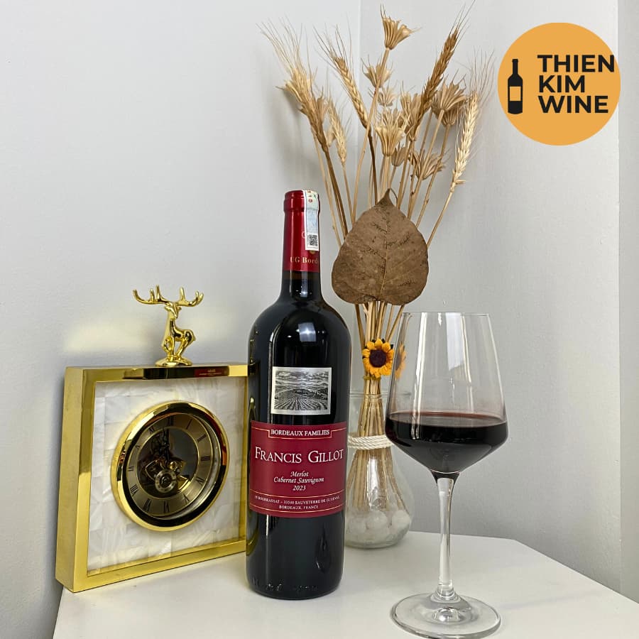 [Chính Hãng] - Rượu Vang Đỏ Pháp Francis Gillot Merlot Cabernet Sauvignon - 750ml (13,5%)