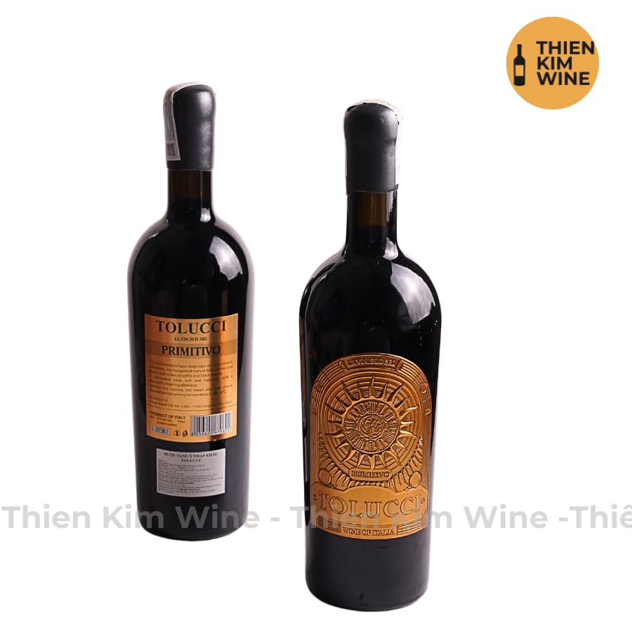 [Chính Hãng] - Rượu Vang Đỏ Ý cao cấp TOLUCCI Primitivo Wine Puglia - 750 ml (17%)