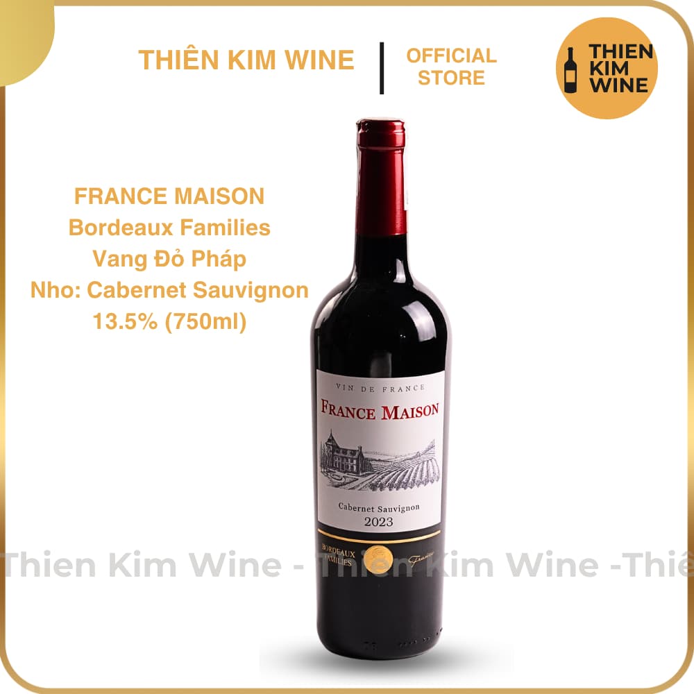 [Chính Hãng] - Rượu Vang Đỏ Pháp France Maison Cabernet Sauvignon - 750ml (13,5%)