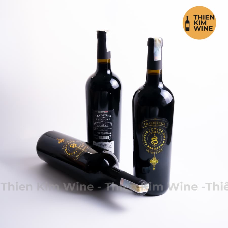 [Chính Hãng] - Rượu Vang Đỏ Ý La Cortesia Wine Primitivo - 750ml (16%)