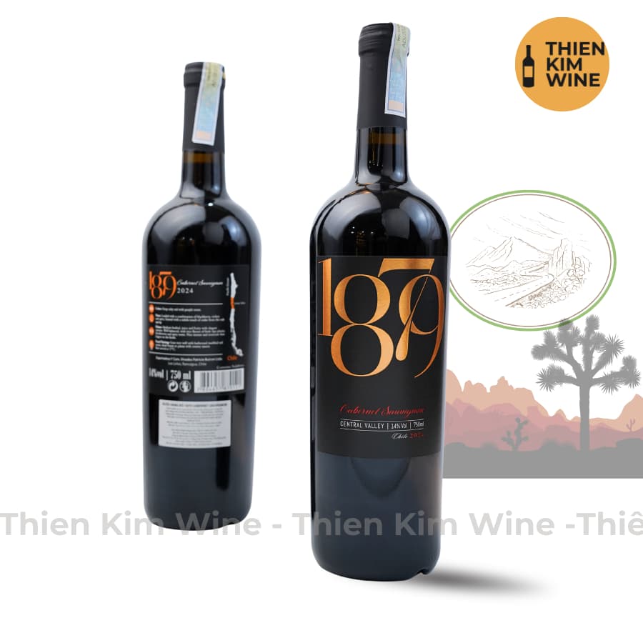 [Chính Hãng] - Rượu Vang Đỏ Chile Central Valley Cabernet Sauvignon 1879 - 750ml (14%)