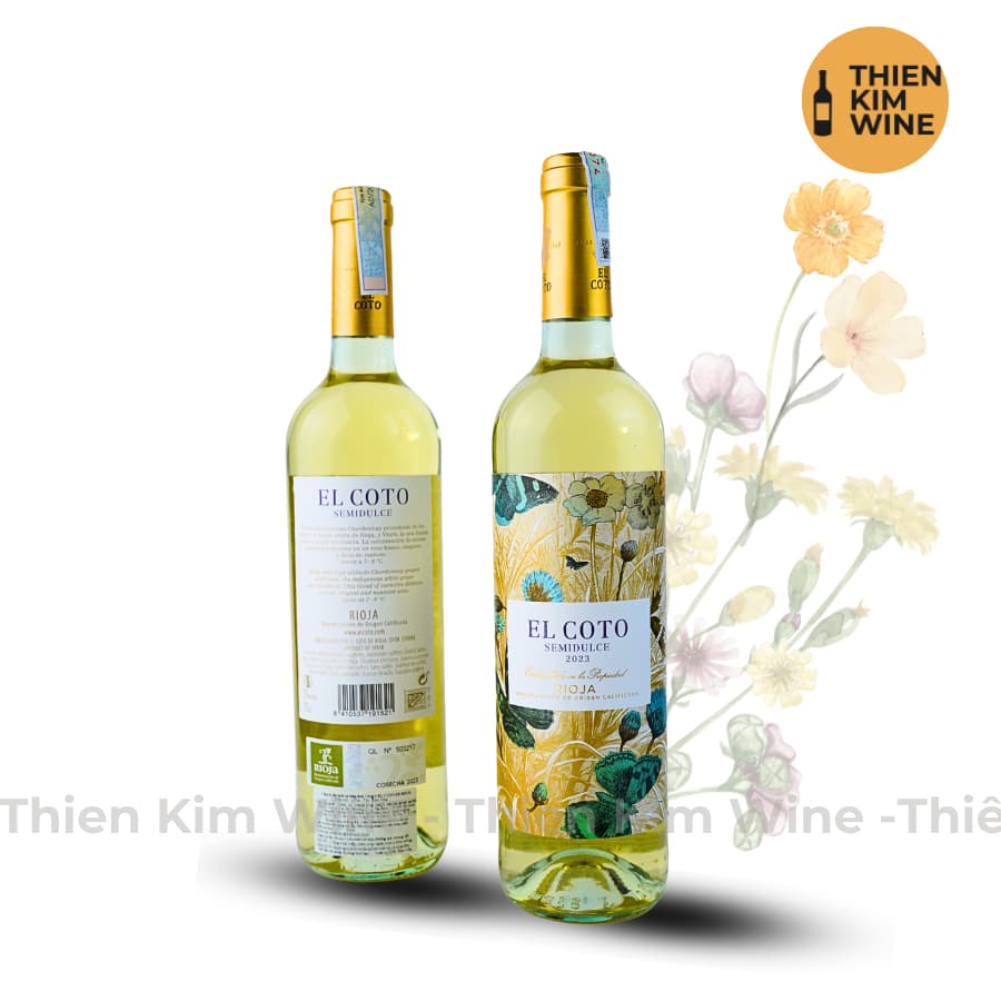 [Chính Hãng] - Rượu Vang Trắng Tây Ban Nha EL Coto Semidulce (Bán Ngọt) DOCa Rioja - 750ml (11%)