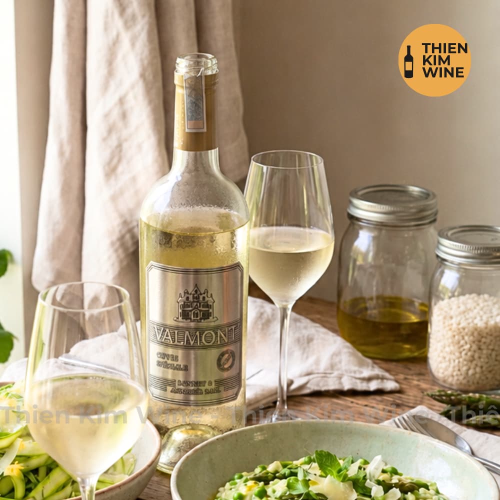 [Chính hãng] - Rượu Vang Trắng Pháp Cao Cấp VALMONT Cuvée Spéciale Bonnet&Associes Sarl (Phiên Bản Bạc Silver) 750ml 12%