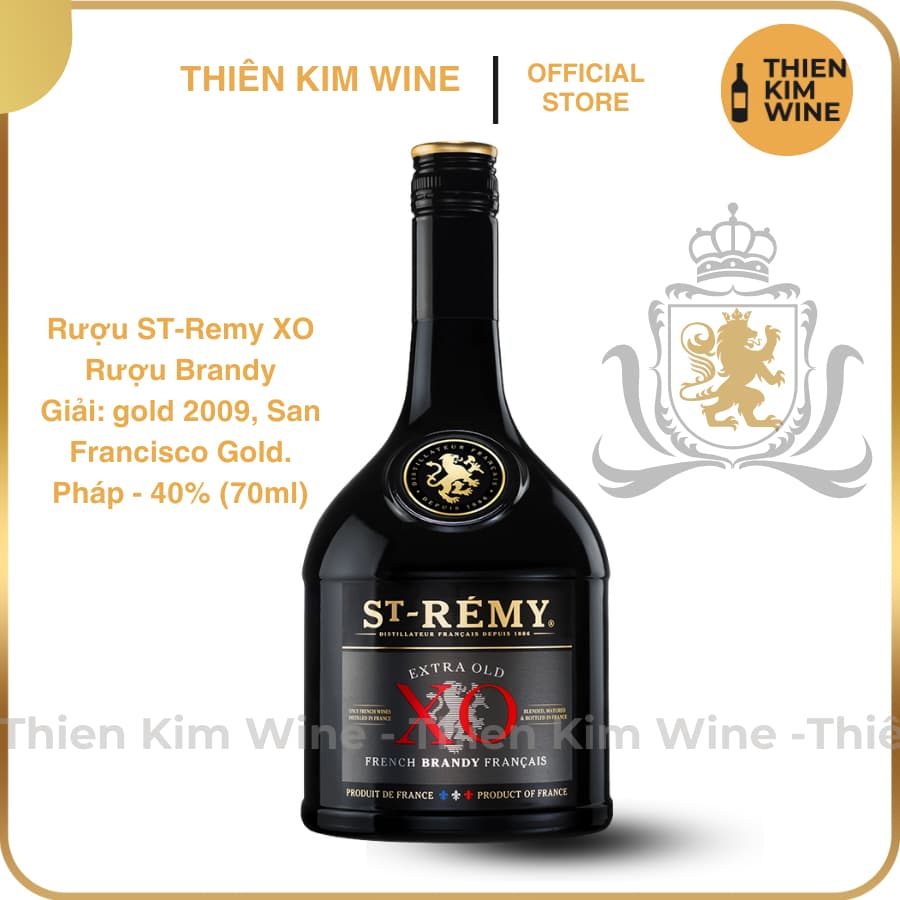 [Chính Hãng] - Rượu Brandy Pháp ST-Remy XO - 700ml (40%) Hàng Công Ty