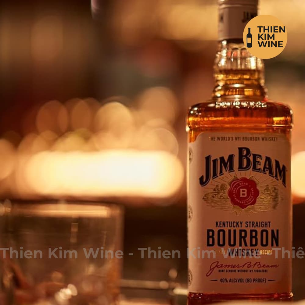 [Chính Hãng] - Rượu Bourbon Whisky Mỹ Jim Beam Kentucky Straight - 700ml (40%) Hàng Chính Ngạch Công Ty
