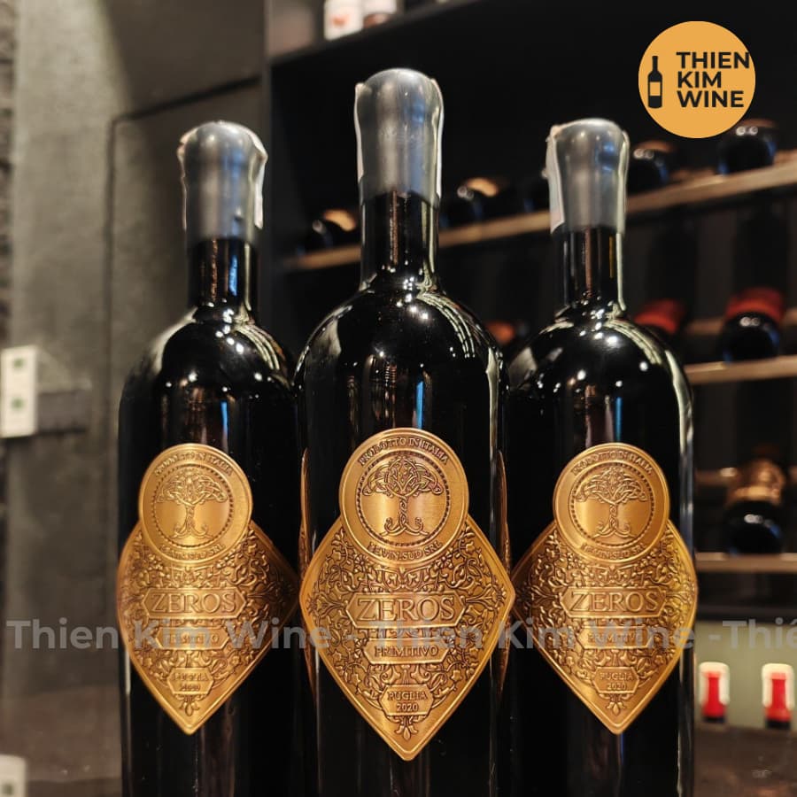 [Chính Hãng] - Rượu Vang Đỏ Ý Zeros Wine Primitivo - 750ml (17%)