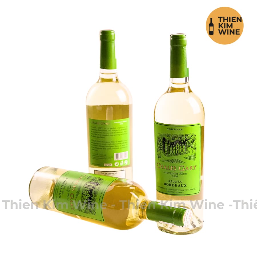 [Chính Hãng] - Rượu Vang Trắng Pháp Chales Gary Cabernet Sauvignon Blanc- 750ml (12.5%)
