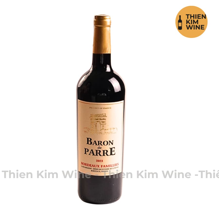 [Chính Hãng] - Rượu Vang Đỏ Pháp Baron Wine Merlot - 750ml (13,5%)