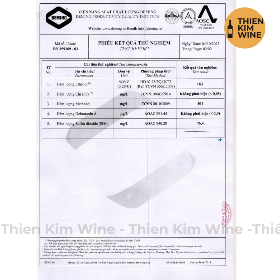[Chính Hãng] - Rượu Vang Đỏ Ý Defina Wine Primitivo - 750ml (16%)