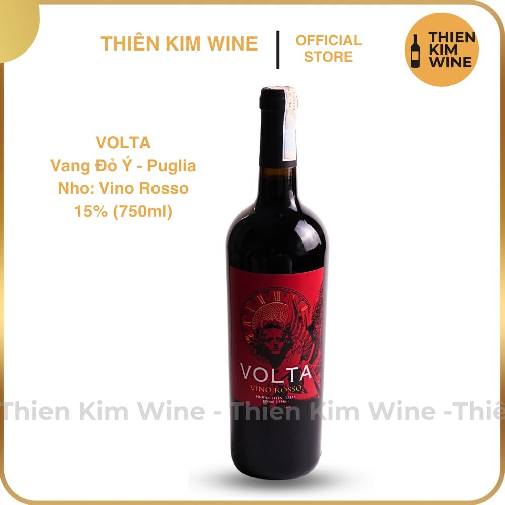 [Chính Hãng] - Rượu Vang Đỏ Ý cao cấp Volta Vino Rossso - 750 ml (15%)
