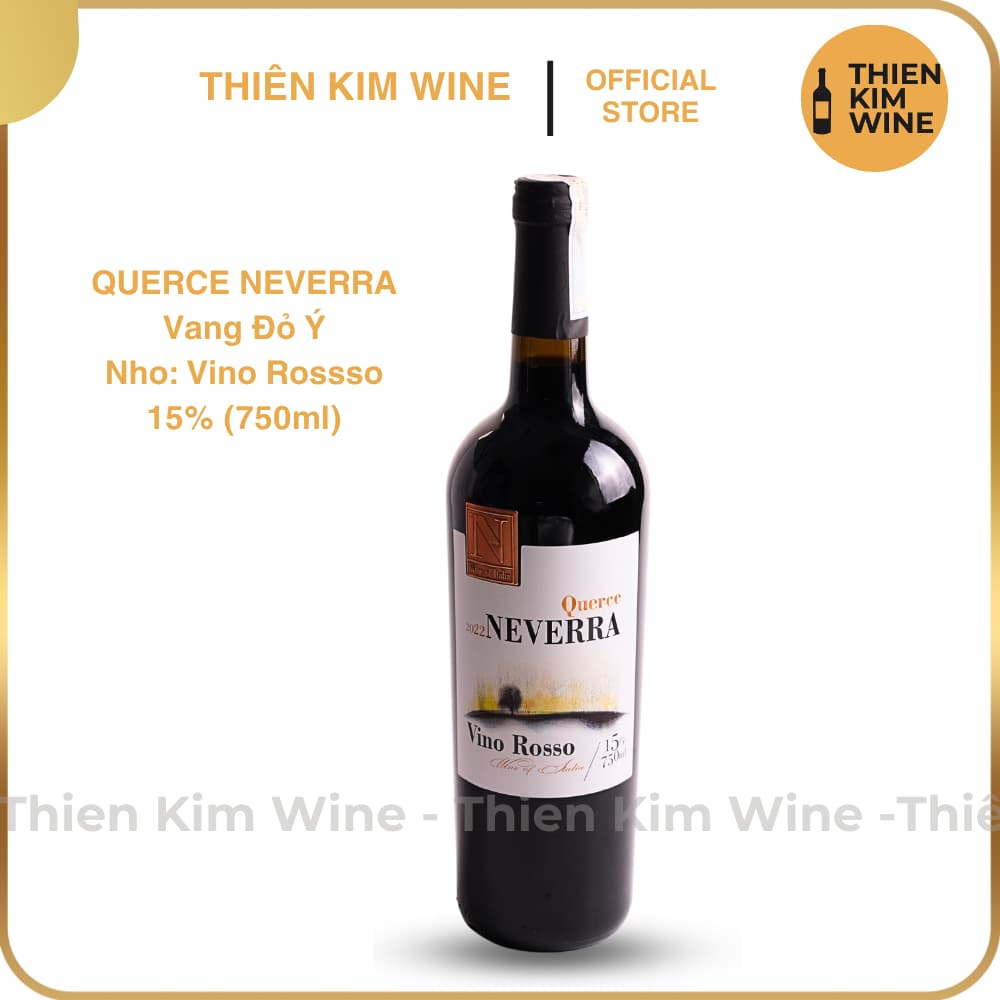 [Chính Hãng] - Rượu Vang Đỏ Ý cao cấp Querce Neverra Vino Rossso - 750 ml (15%)