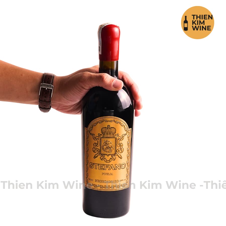 [Chính Hãng] - Rượu Vang Đỏ Ý Stefano Negroamaro Wine Puglia - 750ml (16%)