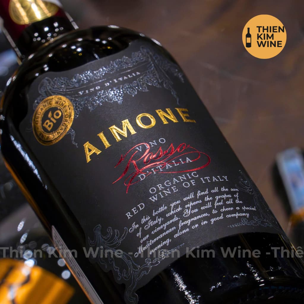 [Chính hãng] - Rượu Vang Đỏ Ý Aimone Vino Rosso Bio (Phiên Bản Chai Lùn Limited) - 750ml (14%)
