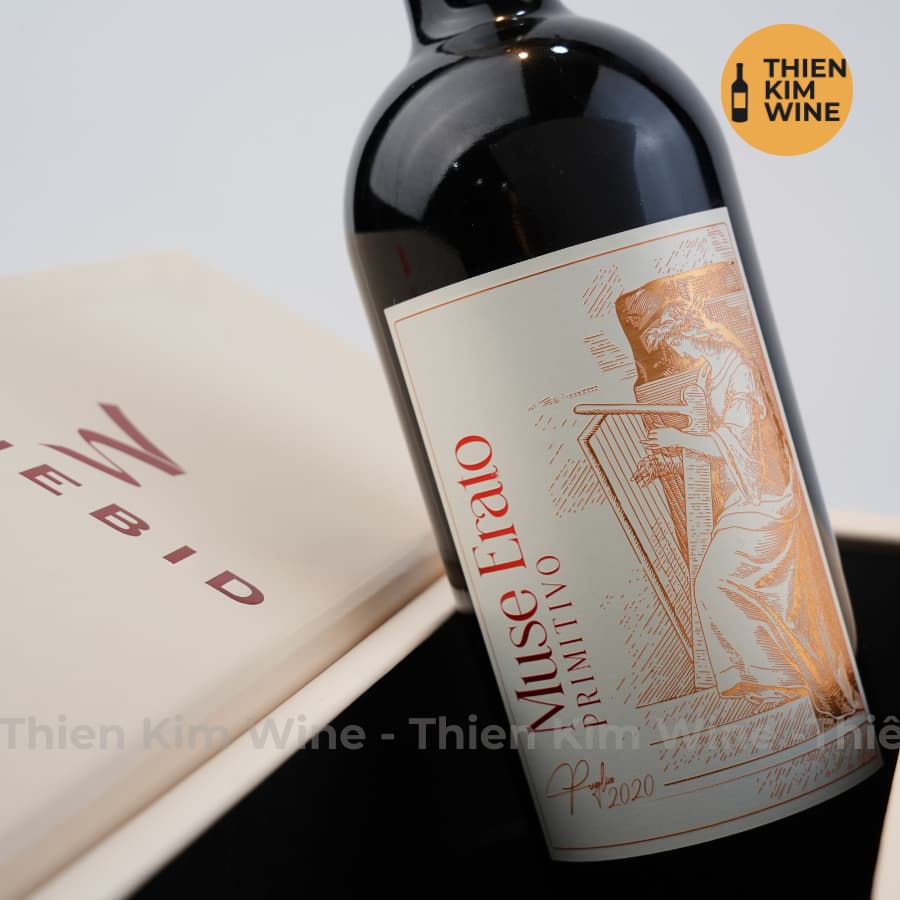 [Chính Hãng] - Rượu Vang Đỏ Ý Puglia Muse Erato Primitivo - 750ml (16%) - Có Hộp Riêng VIP