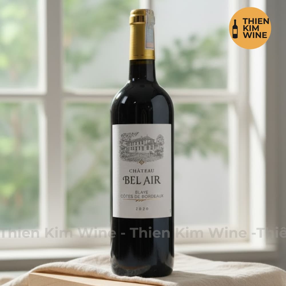 [Chính hãng] - Rượu Vang Đỏ Pháp Chateau Bel Air Blaye Cotes De Bordeaux  "Merlot, Cabernet Franc, Malbec" 750ml (13,5%)