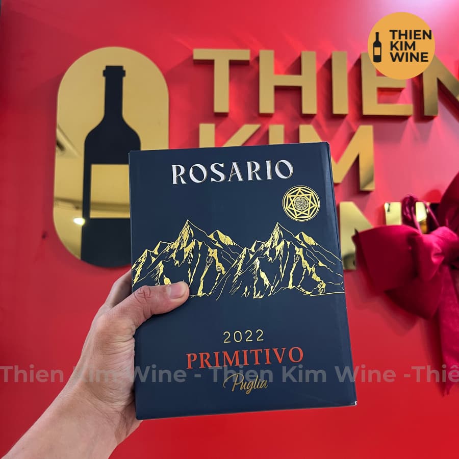 [Chính Hãng] - (Bịch 3 lít) Rượu Vang Đỏ Ý Rosario Primitivo - 16%