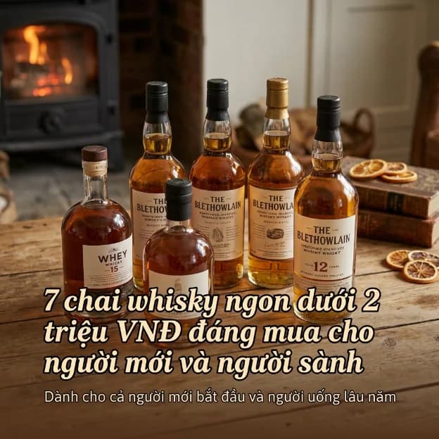 7 chai whisky ngon dưới 2 triệu đáng mua cho người mới và người uống lâu năm