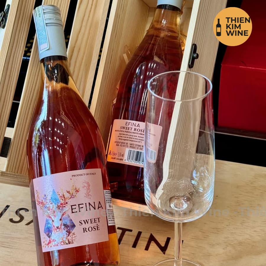 [Chính Hãng] - Rượu Vang Hồng Ý Ngọt EFINA SWEET ROSE - 750ml (5,5%)