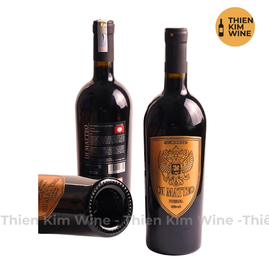 [Chính Hãng] - Rượu Vang Đỏ Ý Di Matteo Negroamaro Wine Puglia - 750ml (16%)