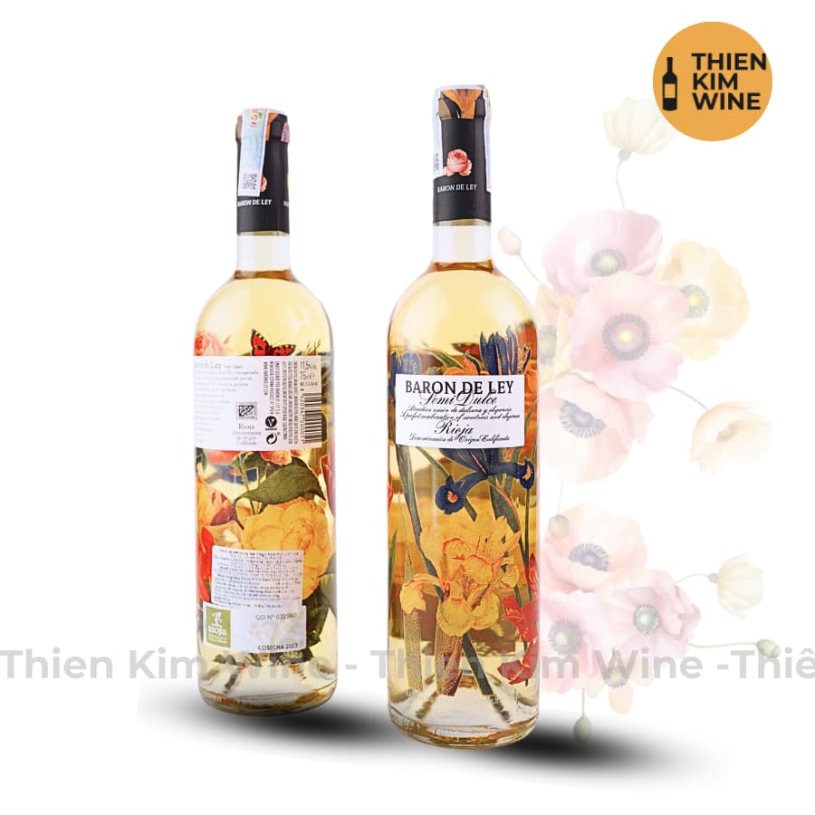 [Chính Hãng] - Rượu Vang Trắng Tây Ban Nha Baron De Ley Blanco Semidulce (Bán Ngọt) DOCa Rioja - 750ml (11,5%)