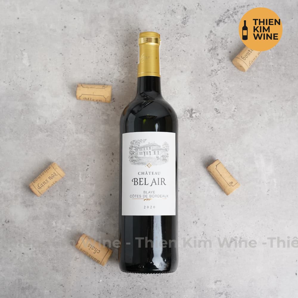 [Chính hãng] - Rượu Vang Đỏ Pháp Chateau Bel Air Blaye Cotes De Bordeaux  "Merlot, Cabernet Franc, Malbec" 750ml (13,5%)