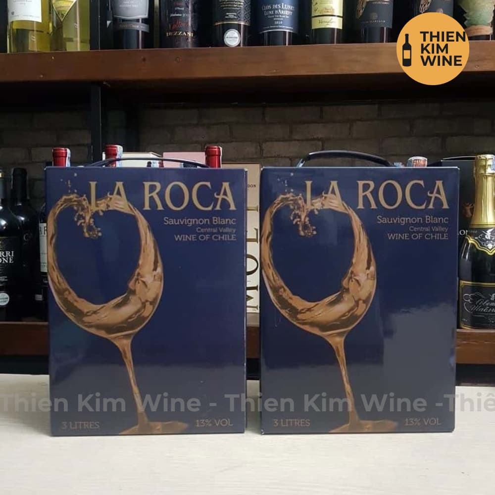 [Chính Hãng] - (Bịch 3 lít) Rượu Vang Trắng Chile La Roca Sauvignon Blanc - 13%