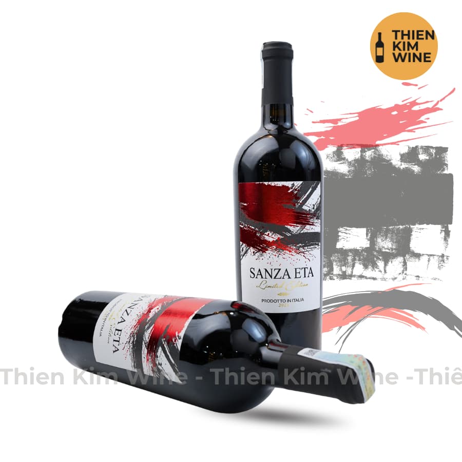 [Chính Hãng] - Rượu Vang Đỏ Ý Sanza Eta Limited Edition Vino Rosso - 750ml (15%) Chai To