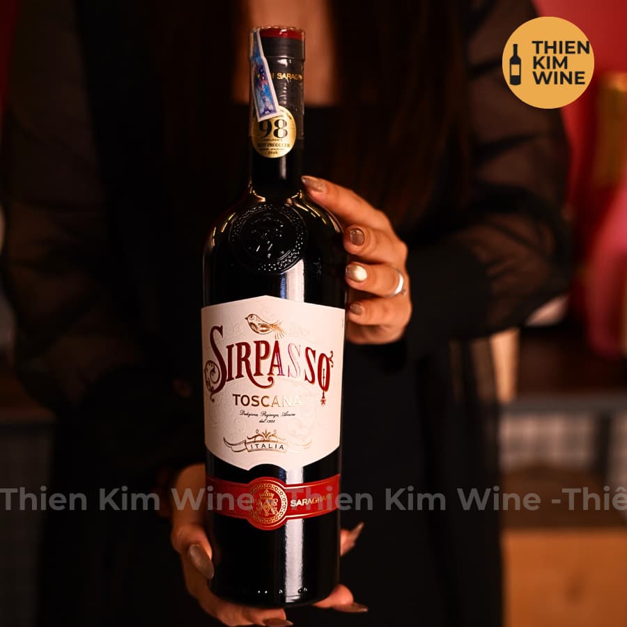 [Chính Hãng] - Rượu Vang Ý SirPasso Duca di Saragnano Blend Puglia Cao cấp 98/100 Point - 750ml (14%)