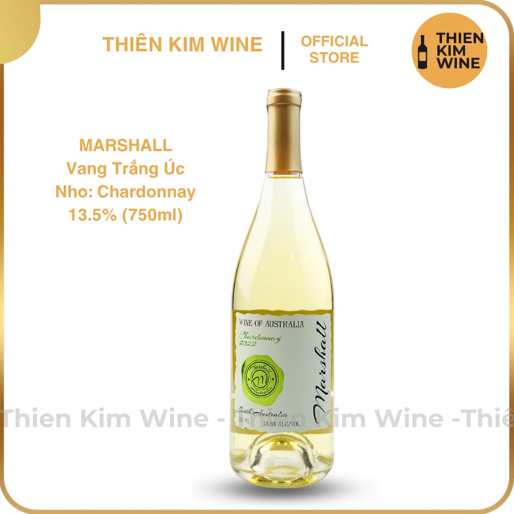 [Chính Hãng] - Rượu Vang Trắng Úc Marshall Wine White Chardonnay - 750ml (13,5%)