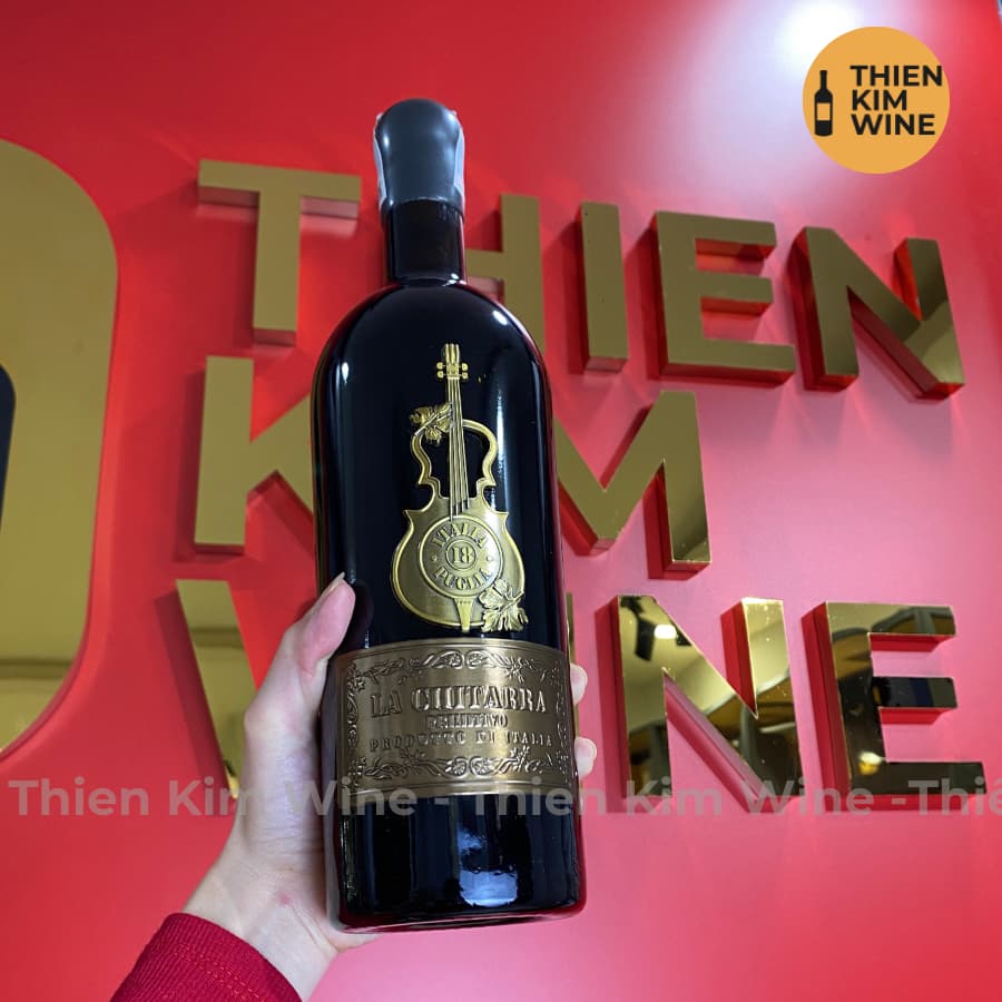 [Chính Hãng] - Rượu Vang Đỏ Ý cao cấp La Chitarra Wine (vang cây đàn) - 750ml (18%)