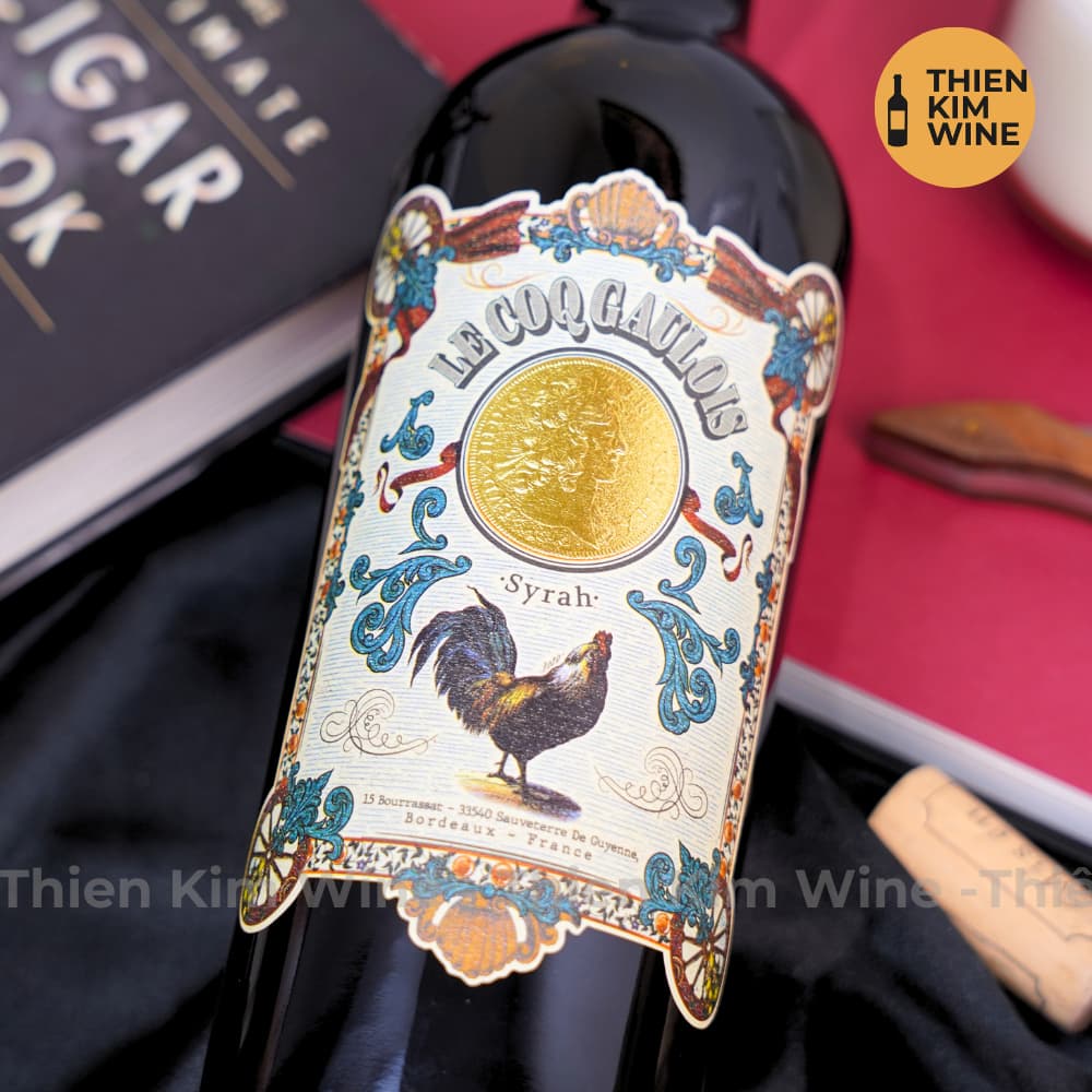 [Chính hãng] - Rượu Vang Đỏ Pháp LE COQ GAULOIS Syrah "Vin De Bordeaux France" - 750ml (13.5%)
