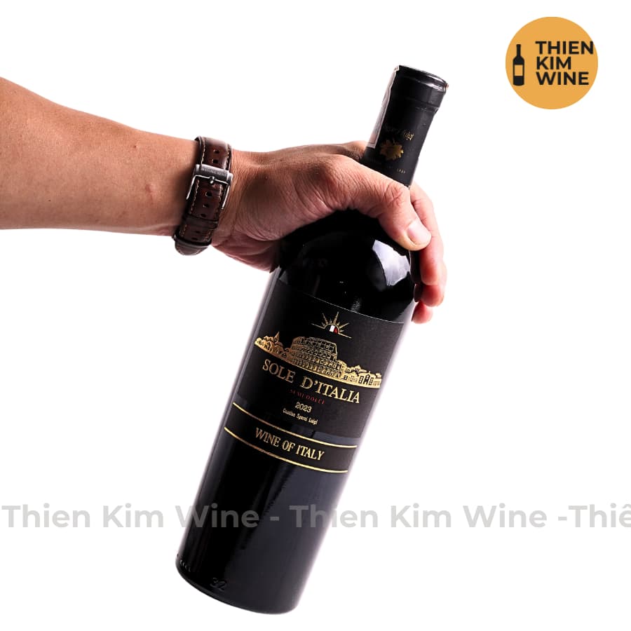 [Chính Hãng] - Rượu Vang Đỏ Ngọt Ý Sole D'Italia Semi - 750ml (10,5%)