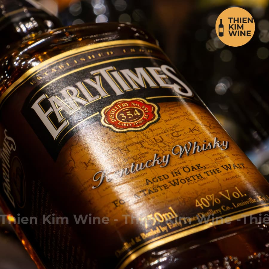[Chính Hãng] - Rượu Bourbon Whisky Mỹ Early Times - 750ml (40%)
