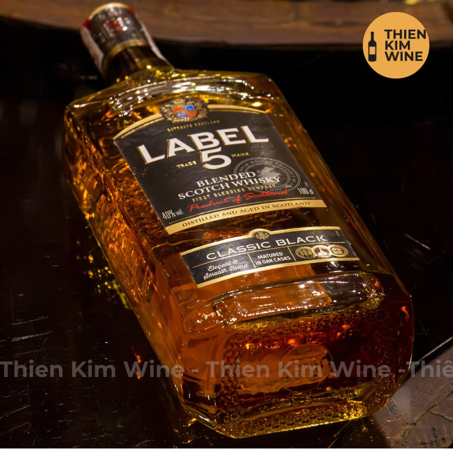 [Chính Hãng] - Hộp Quà Tặng VIP  Whisky Scotch Label 5 - 1000ml (40%)