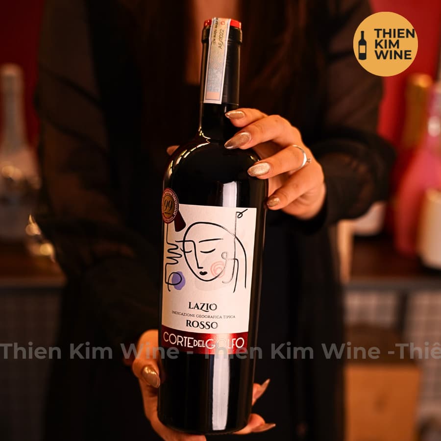 [Chính Hãng] - Rượu vang Lazio Corte Golfo Rosso Cao cấp 99/100 Point Phân hạng IGT - 750ml (14,5%)