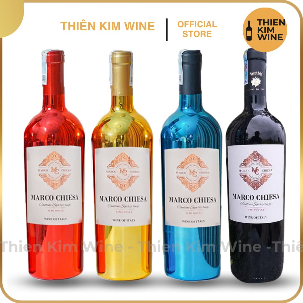 [Chính Hãng] - Rượu Vang Đỏ Ngọt Ý Marco Chiesa Semi Dolce - 750ml (10,5%)