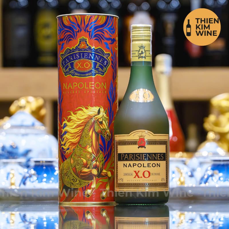 [Chính Hãng] - Rượu XO VIP Brandy Pháp (Tặng Hộp Ống) Parisiennes Napoleon 40% - 700ml