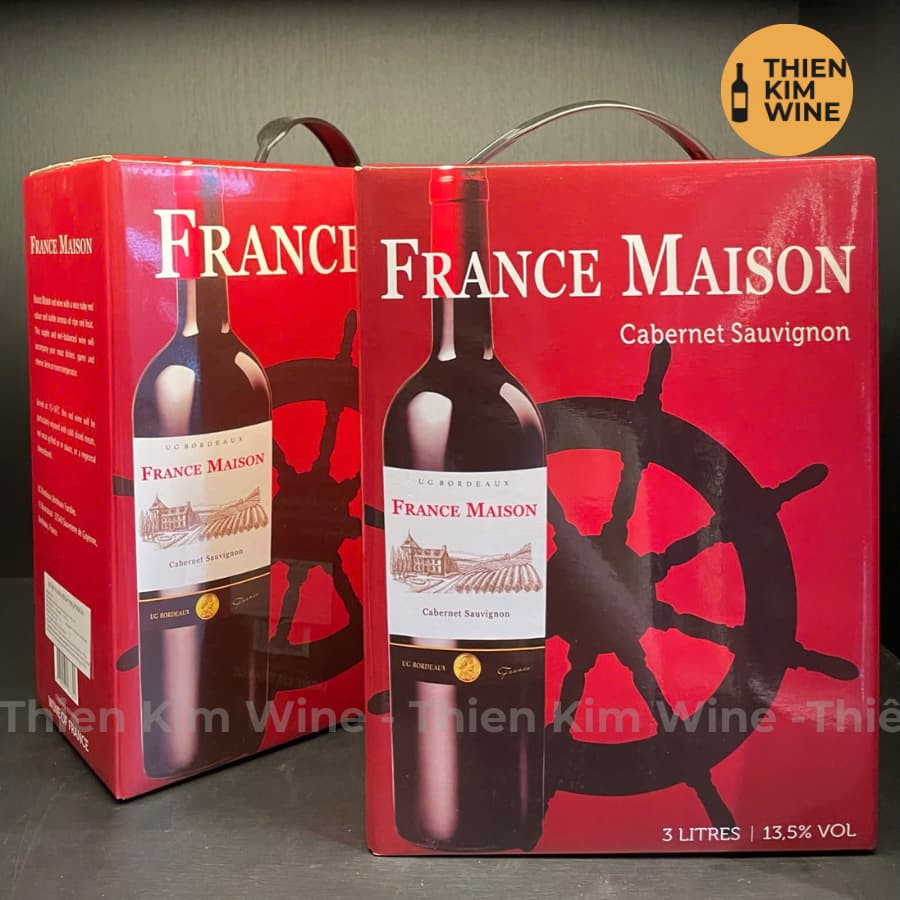 [Chính Hãng] - (Vang Bịch) Rượu Vang Đỏ Pháp France Maison Cabernet Sauvignon - (Bịch 3Lit/5Lit)
