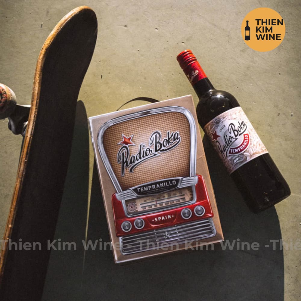 [Chính hãng] - Rượu Vang Đỏ Tây Ban Nha Radio Boka Tempranillo - 750ml (13,5%)