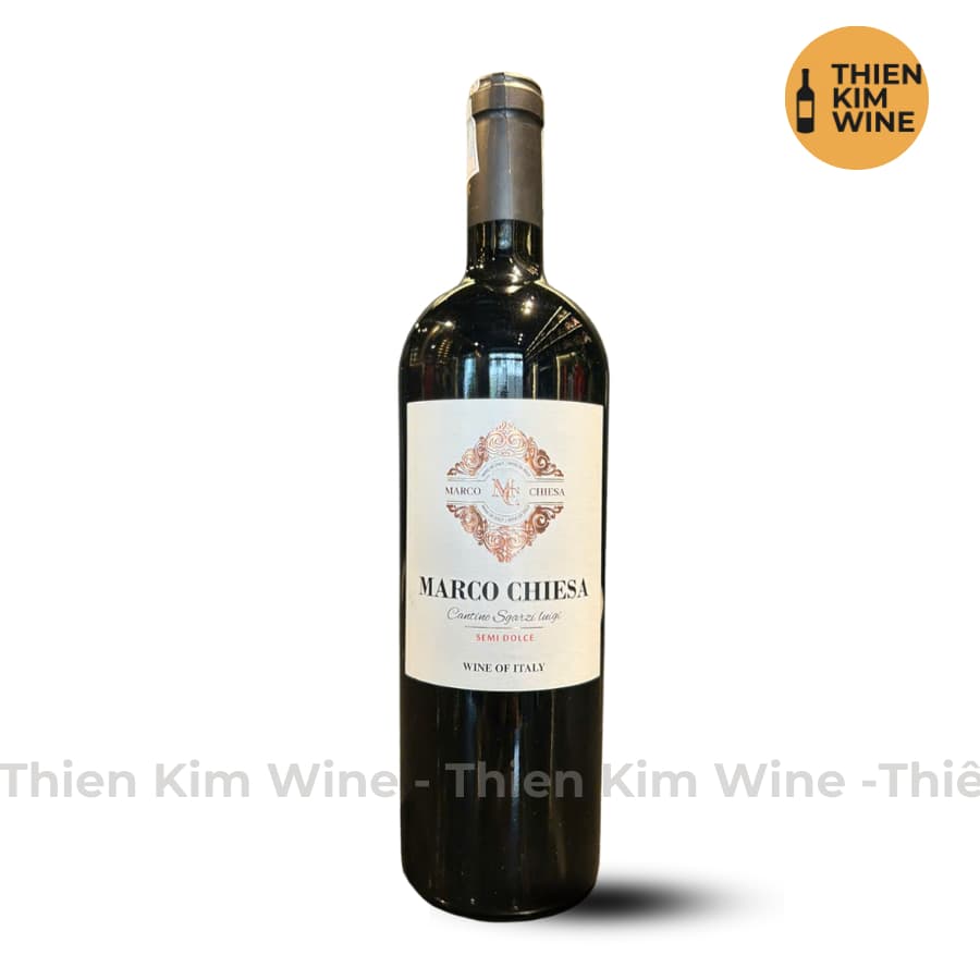 [Chính Hãng] - Rượu Vang Đỏ Ngọt Ý Marco Chiesa Semi Dolce - 750ml (10,5%)