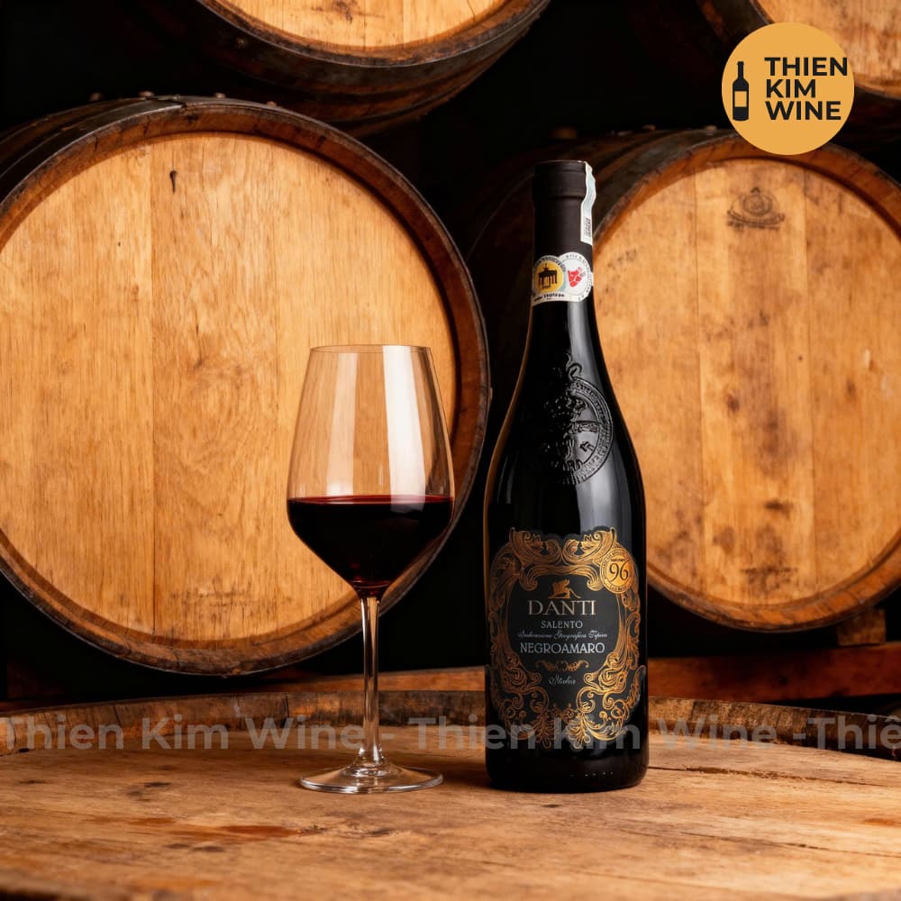 [Chính Hãng] - Rượu Vang Đỏ Ý Danti Negroamaro 96/100 Điểm - 750ml (14,5%)