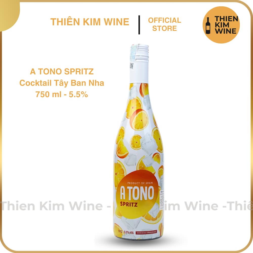 [Chính Hãng] - Rượu Cocktail A TONO Hương Cam Chín Mọng Spritz (5.5%) - (750ml) Tây Ban Nha
