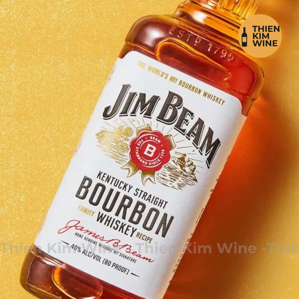 [Chính Hãng] - Rượu Bourbon Whisky Mỹ Jim Beam Kentucky Straight - 700ml (40%) Hàng Chính Ngạch Công Ty