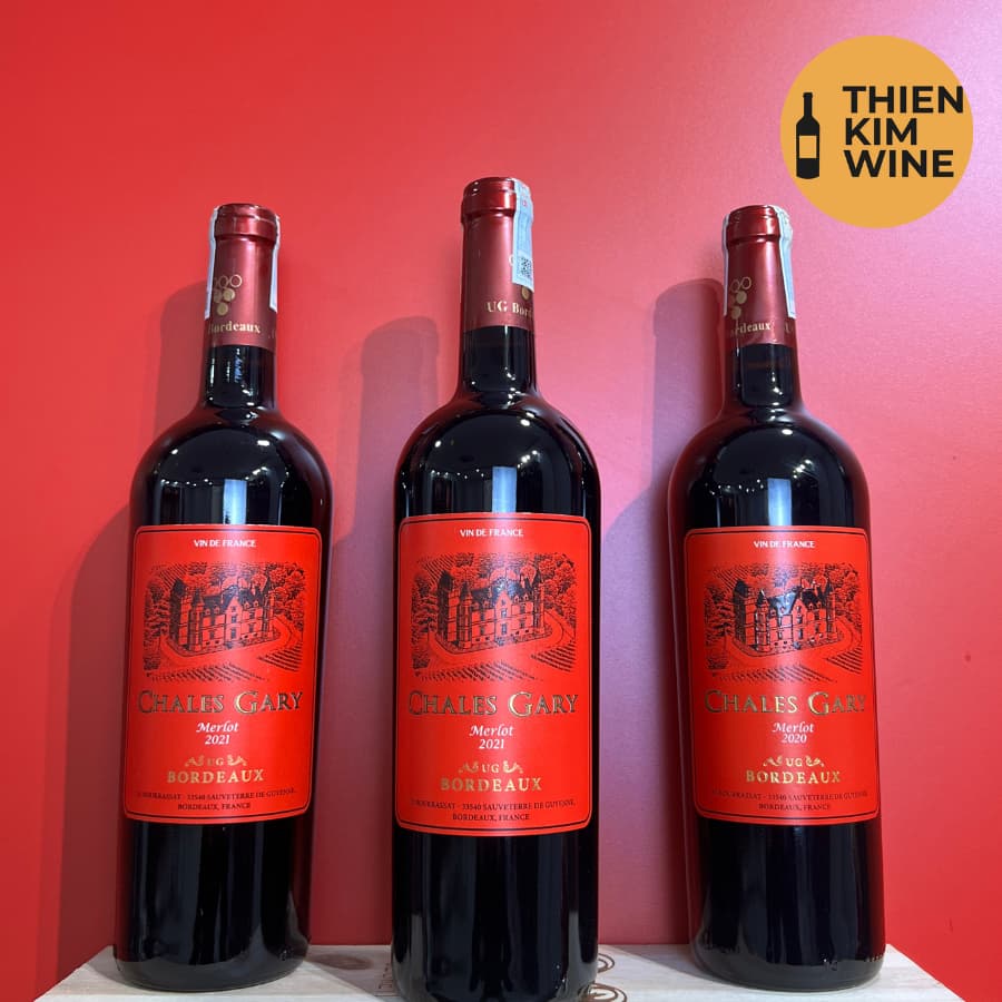 [Chính Hãng] - Rượu Vang Đỏ Pháp Chales Gary Wine Merlot - 750ml (13,5%)