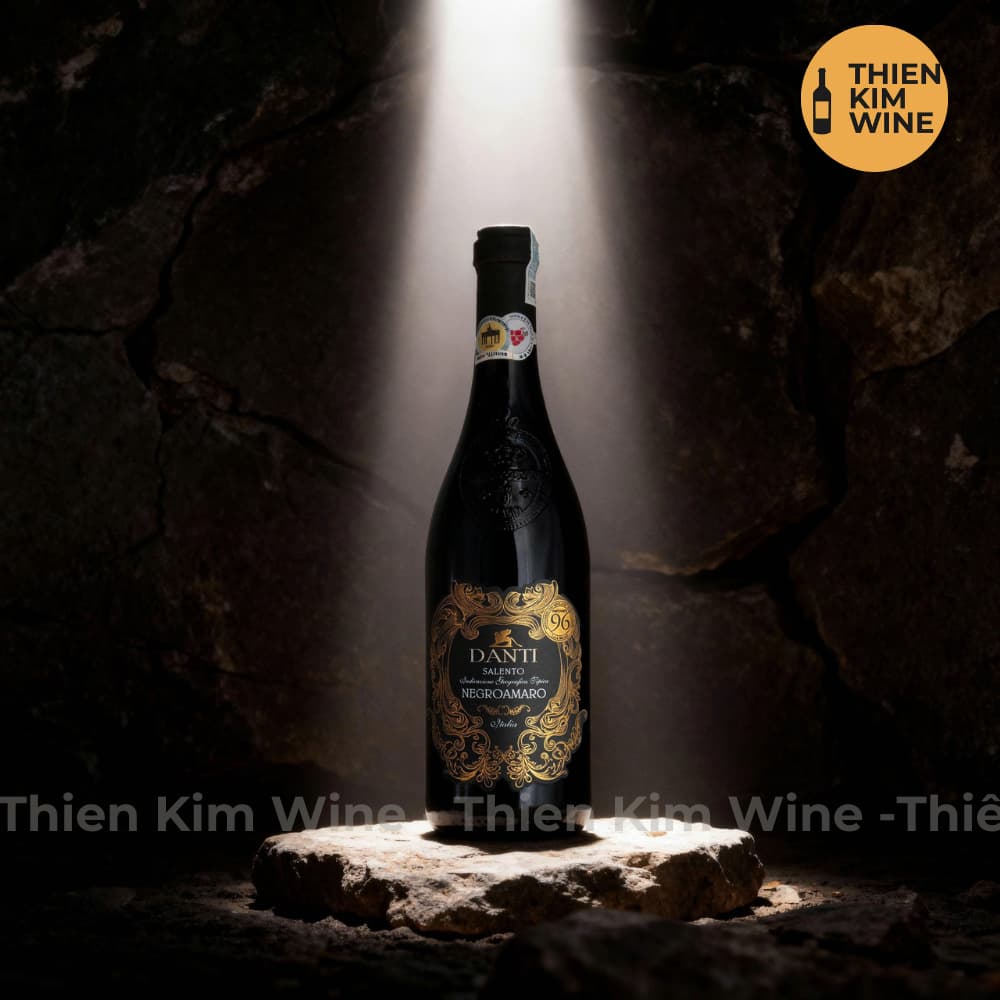 [Chính Hãng] - Rượu Vang Đỏ Ý Danti Negroamaro 96/100 Điểm - 750ml (14,5%)